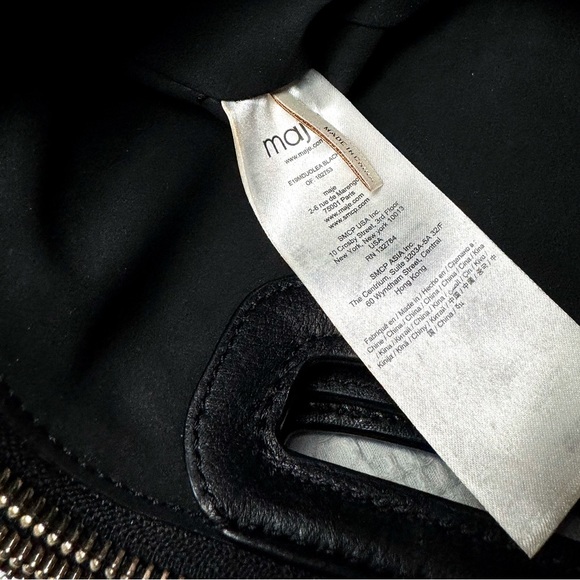 MAJE - M Duo Black Leather Crossbody / Clutch - Picture 9 of 15